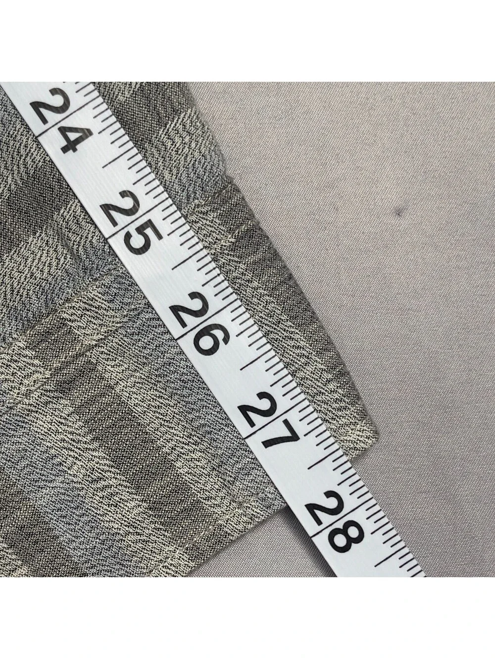 Levi's Made & Crafted Mens Size 3 L Gray Plaid Herringbone Long Sleeve Shirt